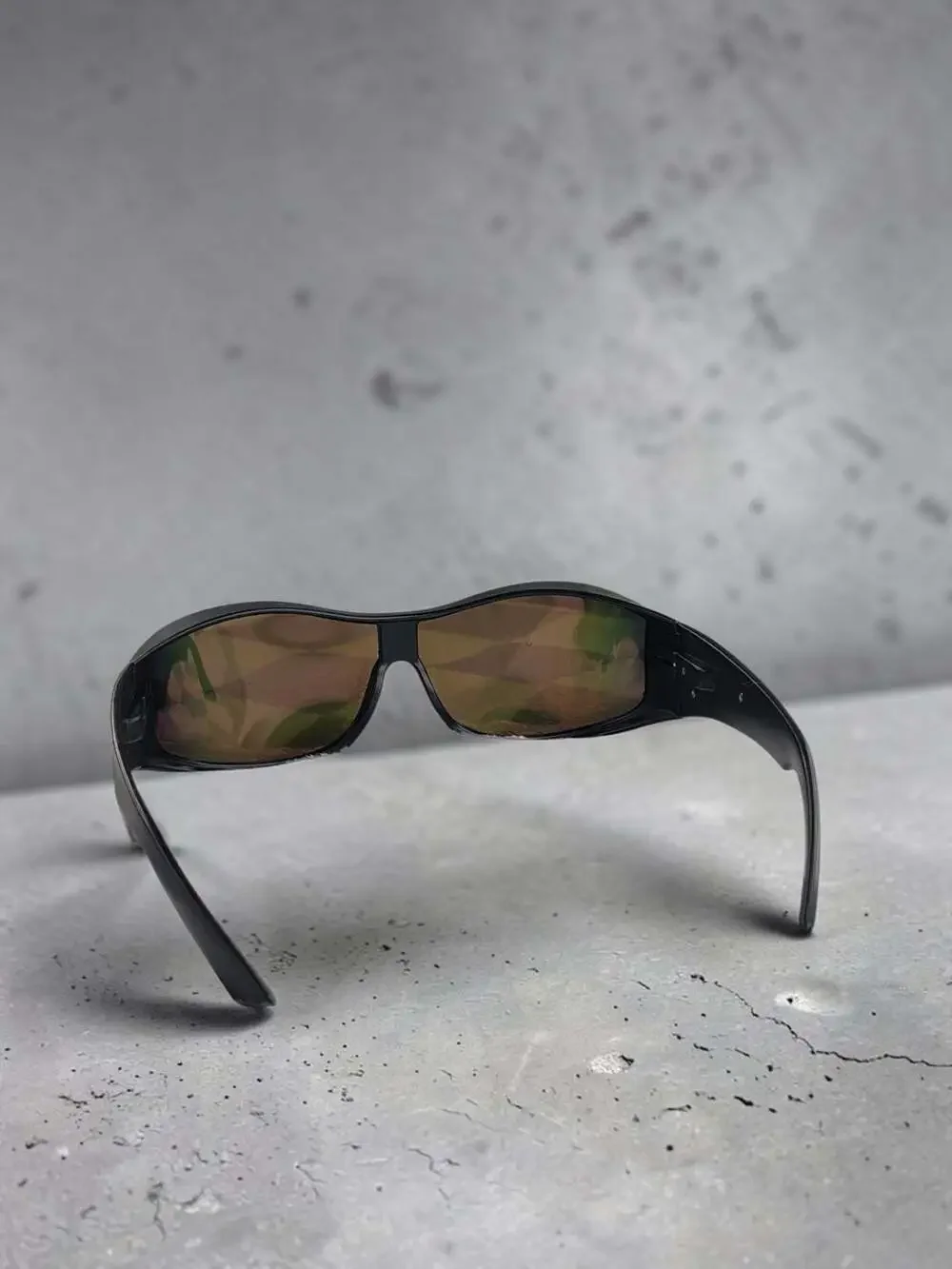 BattleVision HD Wrap-Around Polarized Sunglasses with Amber Tint Lenses